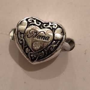 Individuality Beads Crystal Sterling "Nana" Heart